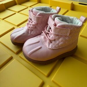 Carter's Light Pink Quilted Kids Boots